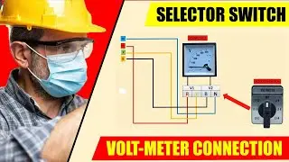 3 phase voltmeter connection | voltmeter connection with selector switch