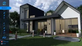 Sketchup Exterior Rendering - Daylight scene
