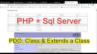 19 | PHP + Sql Server | Demonstrate of connecting to Sql Server with Class and extends a class.
