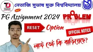 PG Assignment Problem Related Official Notice