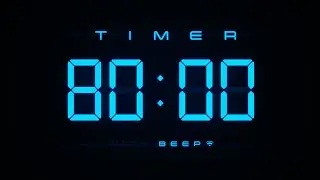 80 Min Digital Countdown Timer with Simple Beeps 💙