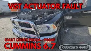 Ram cummins 6.7 motor problema con actuador de turbo no tiene fuerza sin desarrollo P003A P00AF