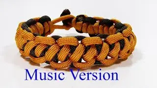 Paracord Tutorial: Bootlace Solomon Bar Parachute Cord Bracelet (Music Version)