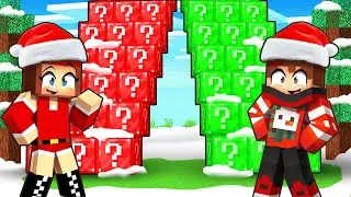 Course de LUCKY BLOCS CUSTOM sur Minecraft !