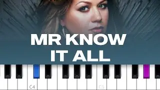 Kelly Clarkson - Mr. Know It All (piano tutorial)