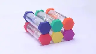 hexagonal plastic lid sand timer 1/2/3/4/5 minutes