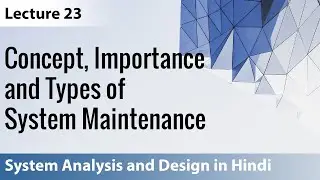 Lecture 23: Concept, Importance and Types of System Maintenance | System Analysis and Design