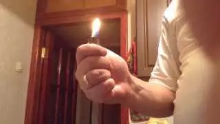 Первый тест самодельной зажигалки из гильзы