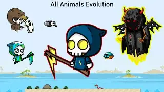 All Animals Evolution With Legendary Thunderbolt Reaper (EvoWorld.io)