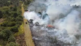 Huge brush fire caught on camera from drone in Florida