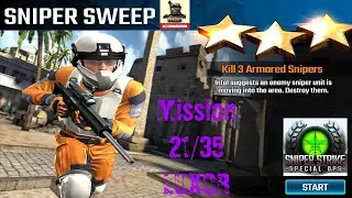 Sniper sweep Campaign Zone 12 Luzor Rifle mission #21 sniper strike : special ops ( iOS 7 Android )