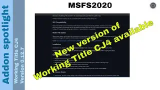 Flight Simulator 2020 - Spotlight addon - Working Title CJ4 - version 0 .12 .7 released