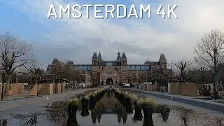 Amsterdam 4K - Downtown Walking Tour on a Winter Day