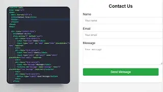 Create a Simple Contact Form Using HTML & CSS in VS Code | Beginner Web Design Tutorial