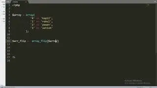 array flip in php