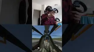 VR helicopter start up with HP Reverb G2 #Shorts