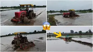 आज अचानक ये क्या हो गया 😱 || paddling with Mahindra 585 Di XP Plus and John Deere stuck in mud 🔥
