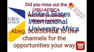 USIUA(United States International University-Africa) webinar about available opportunities.