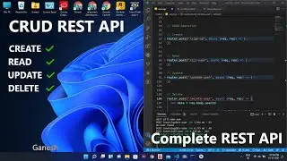 Complete CRUD Operation | API | Express JS | Mongoose | MongoDB | Ganesh