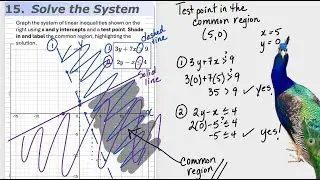 15.  Solve Systems of Linear Inequalities by Graphing x and y intercepts