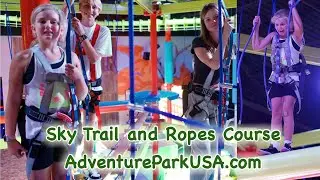 Sky Trail and Ropes Course Adventure Park USA in 4k UHD
