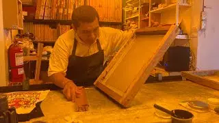 Aprendamos técnicas básicas de impresión textil serigrafica, en pleno curso!