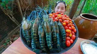 Cooking River Prawn Stir Fry Cherry Tomato - Cooking With Sros