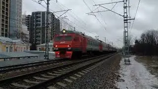 Электропоезд в сторону Выборга. СПб. 20.11.22.