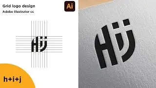 How To make grid logo design  Adobe Illustrator Tutorials Bangla photoshop by designer nishad