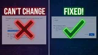 How to change Youtube Channel Name showing "This setting can't be changed for your account" fix