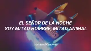 La letra de “El señor de la noche” pero con escenas de LEGO Batman de fondo