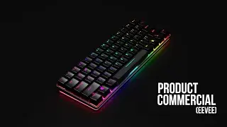Product Commercial Blender Eevee RGB Keyboard