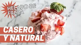 Prueba este HELADO DE FRESA saludable hecho con una receta casera en minutos 🍨 | Los Informativos