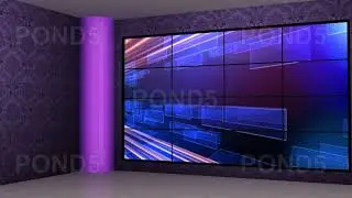 News TV Studio Set 16 - Virtual Green Screen Background Loop