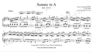 Haydn : Sonata in A Major, Hob. XVI:5 (1/3 : Allegro) -- Urtext