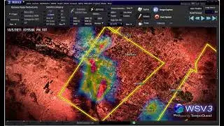 WSV3 V5.5 BETA Clip - "Major SPS Action" (sub-severe t-storm NWS Severe Weather Statement polygons)