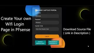 PFsense Custom Login Page | How To Create Captive Portal Login Page | Make PFsense Wifi Login Page