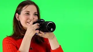 Beautiful girl click the camera | Best sence | Green screen background full HD video | GSEbackground