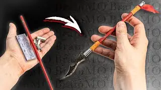 COOL HOMEMADE from NUTS and junk ! How to make a mini NINJA SPEAR