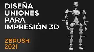 Uniones y Ensamblajes para Impresión 3d - Zbrush 2021 en 5 min #80