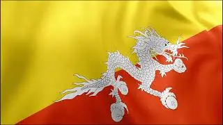 BHUTAN - Waving Flag Loop 4K
