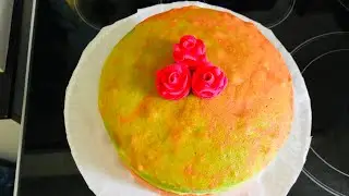 Two colour sponge Cake .