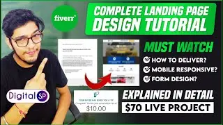 Complete Fiverr Order Tutorial 2021 | $70 Landing Page Design Tutorial 2021 | Detailed Video | Hindi