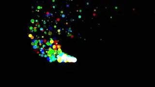 Colorful Magic Particle Trail Video Overlay In Black Background