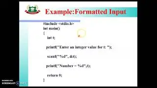2.8 Input and Output statements