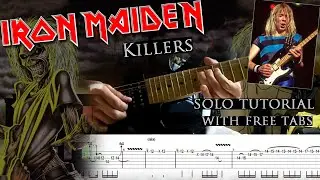 Iron Maiden - Killers Dave Murray's solo lesson (with tablatures and backing tracks)