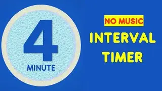 4 Min Interval Timer No Music - 20 Second Exercise 10 sec rest - 20 seconds interval timer