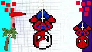 Dessin in Pixel Art. Comment Dessiner spiderman