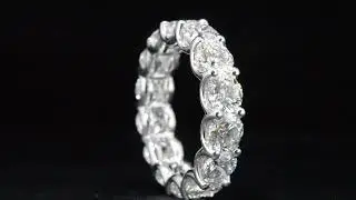 7 Carat Natural Round Cut Diamond U Prong Eternity Band (GIA Certified)