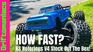 How Fast Is The 6S Arrma Notorious V4 Stock Out The Box?